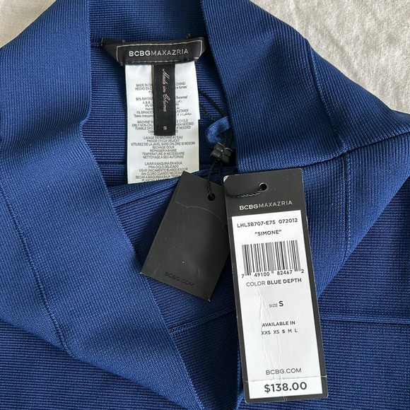 NWT BCBGMaxAzria Blue Bandage Simone Skirt Size S - Picture 3 of 6